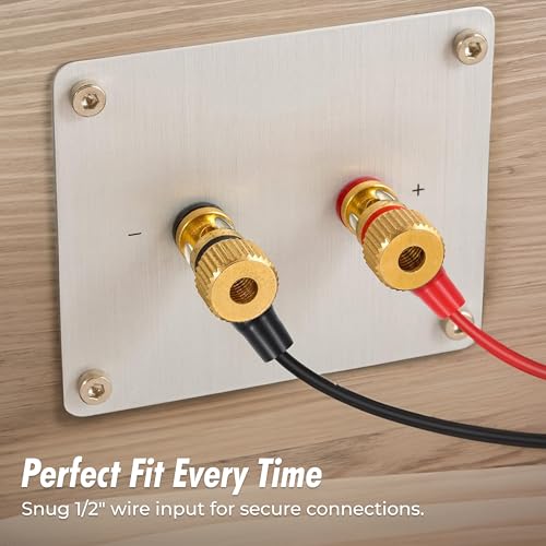 InstallGear 1/0 Gauge AWG Tinned Pure Copper Lugs Ring Terminals Connectors with Heat Shrink, 10-Pack - 1/0 Ring Terminal - Electrical Connectors, Heat Shrink Wire Connectors for 1/0 Gauge Wire - Image 2