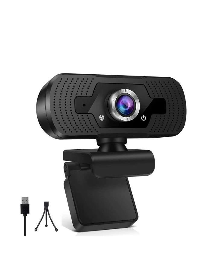 1080P Webcam with Microphone, 30 FPS Full HD Web Camera, 2 Mics Streaming Webcam, 360°Rotation Angle 110°View USB Camera for Calls/Conference/Laptop/Computer
