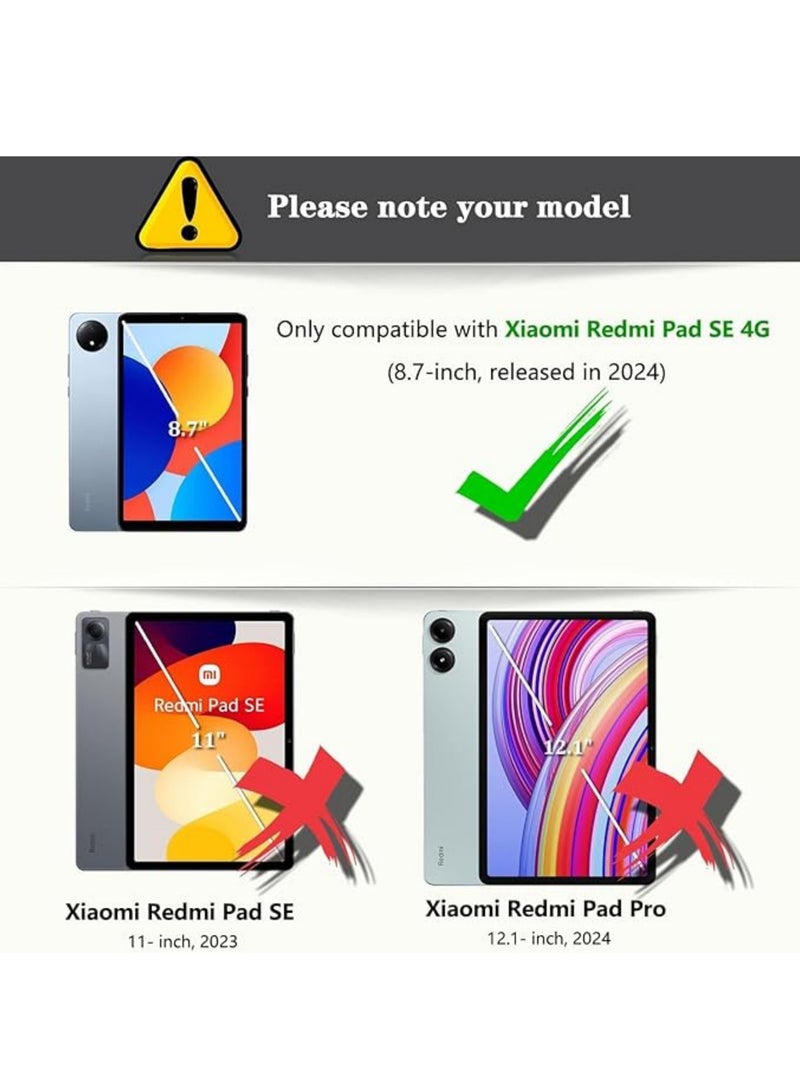 روك بو حالة شفافة متوافق مع الدخن Redmi الوسادة SE 8.7 بوصة ( 2024 ) الاكريليك حالة شفافة مضادة للاصفرار الكمبيوتر اللوحي - Image 2