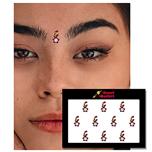 Comet Busters Beautiful Maroon Bindis With Stone (BIN1135)(10mm) - Image 2