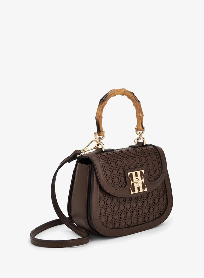 ELLE  Textured Crossbody Bag With Detachable Strap for Women | Best Price UAE