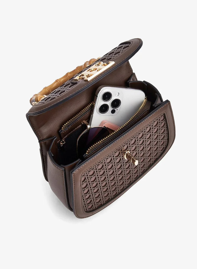 ELLE  Textured Crossbody Bag With Detachable Strap for Women | Best Price UAE