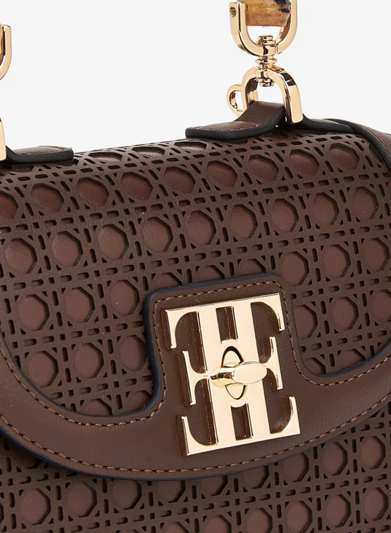 ELLE  Textured Crossbody Bag With Detachable Strap for Women | Best Price UAE