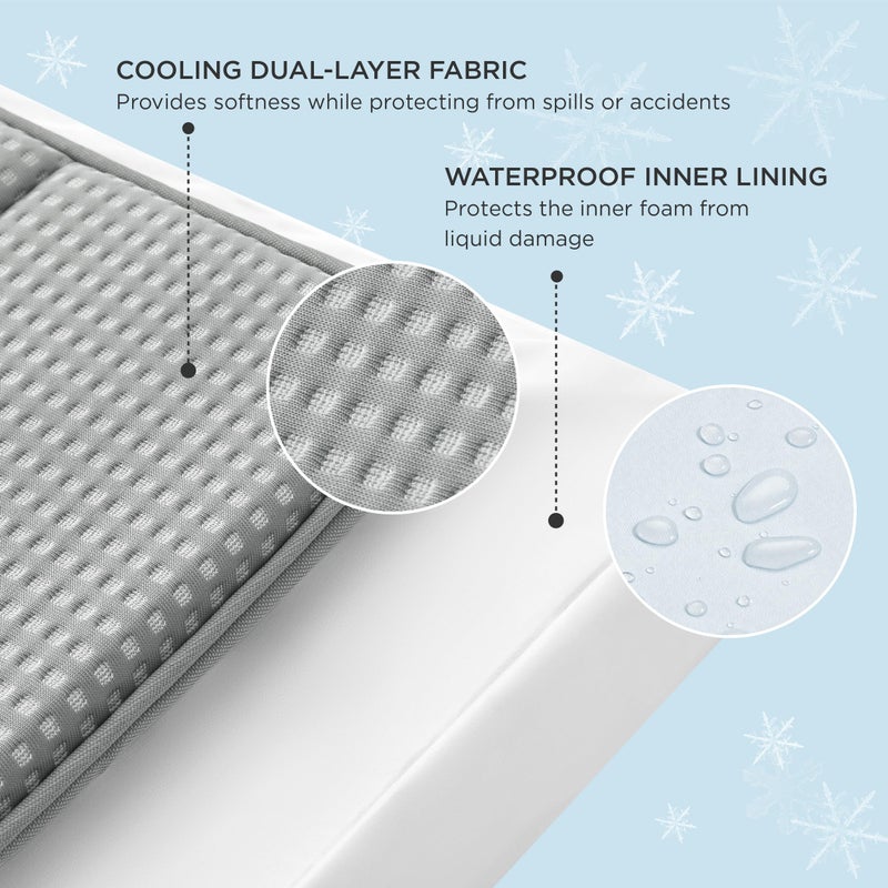 Bedsure Cooling Dog Bed for Crate - Large Comfy Flat Puppy Beds with Removable Washable Cover, Orthopedic Egg Crate Foam Pet Mat, Suitable for Pet Up to 50 lbs - Image 3