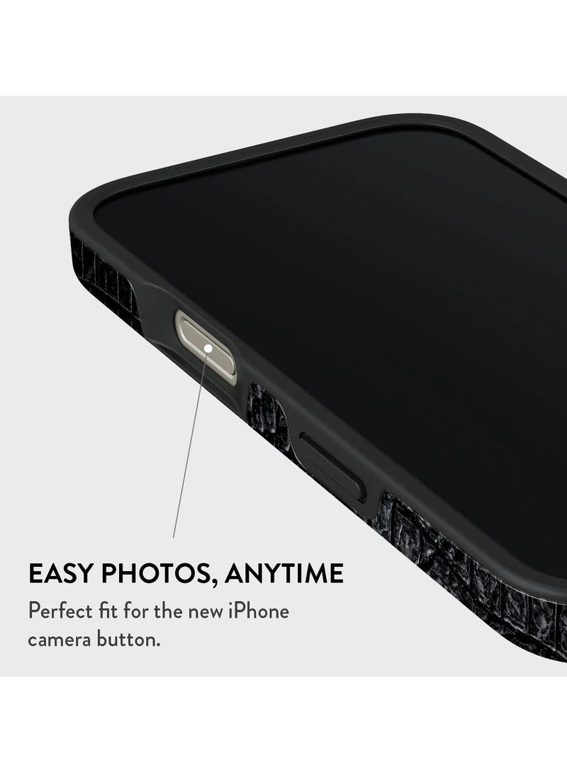 BURGA iPhone 16 Pro Case, 2 Piece  texture + Hard Shell + TPU Interior, Shock Absorption, All Port Accessible, Raised Bezel For Screen & Camera Protection, Never Fading HQ Print, Reaper's Touch Black - Image 5