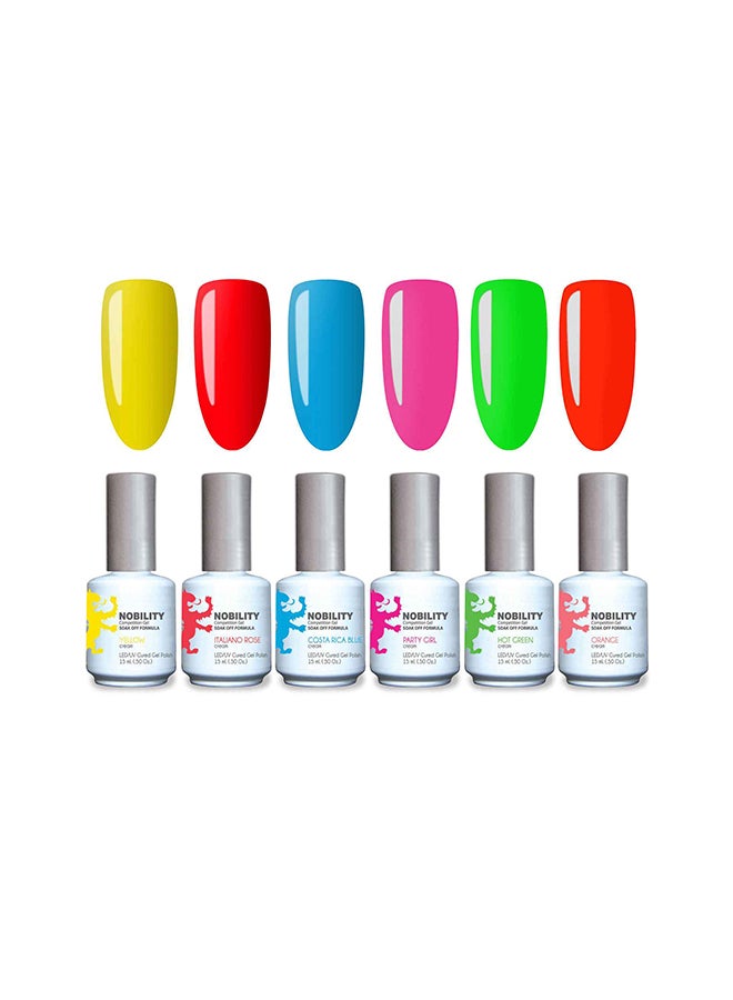Lechat Nobility Gel Polish Kit Neon Colors 6 Pcs N6S01