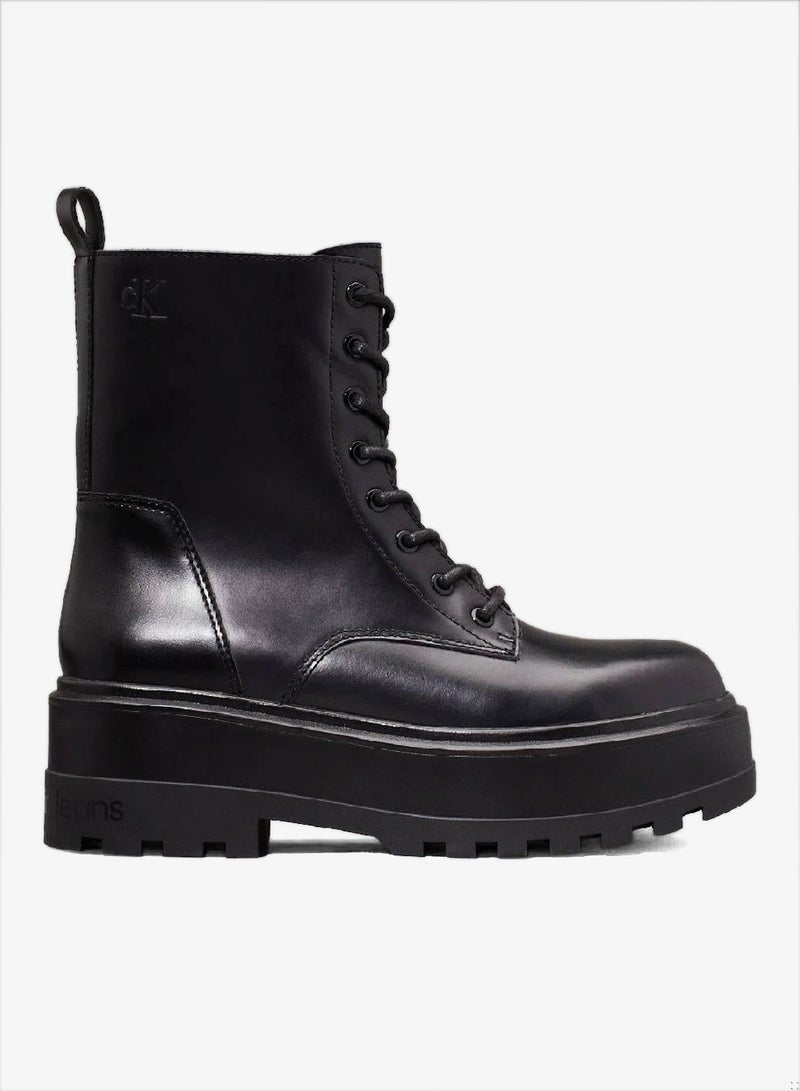 Calvin Klein Jeans Leather Platform Boots - Image 1