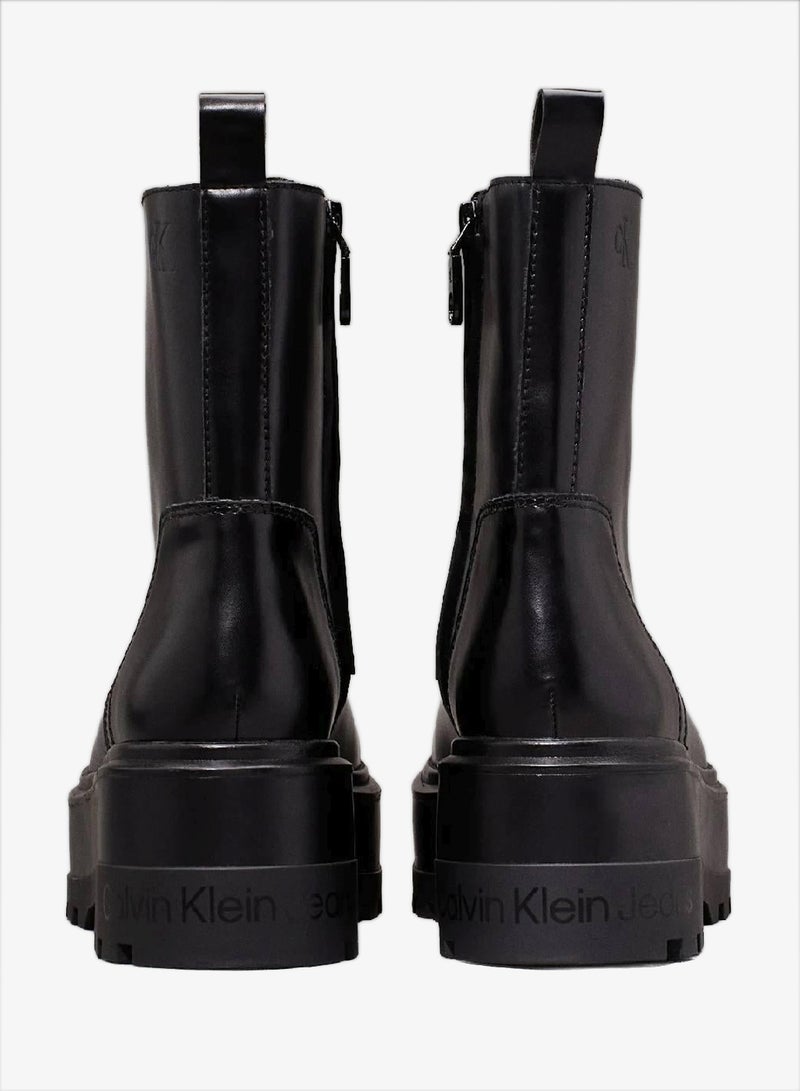 Calvin Klein Jeans Leather Platform Boots - Image 4