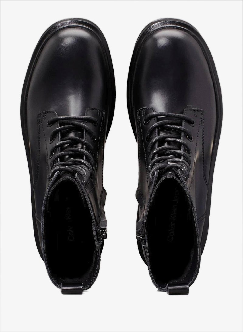 Calvin Klein Jeans Leather Platform Boots - Image 3