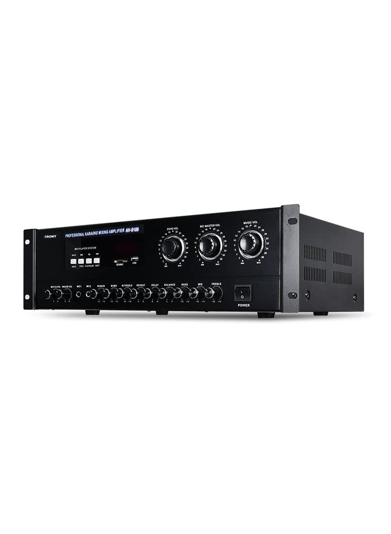 Av5100 Professional System Amplifier with Bluetooth | High-Power Audio Amplifier for Home KTV, Karaoke, Home Theater, and Studio Use | 2-Channel, Bass/Treble Control, Mic Input, and Wireless Streaming - Image 3