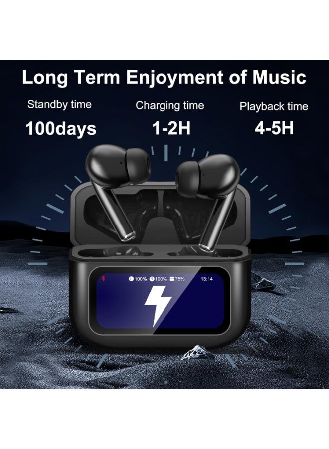 Bluetooth 5.3 Wireless Touch Screen Earbuds, Noise Cancelling, 6H Playtime, HD Mic, Portable Charging Case - Image 4