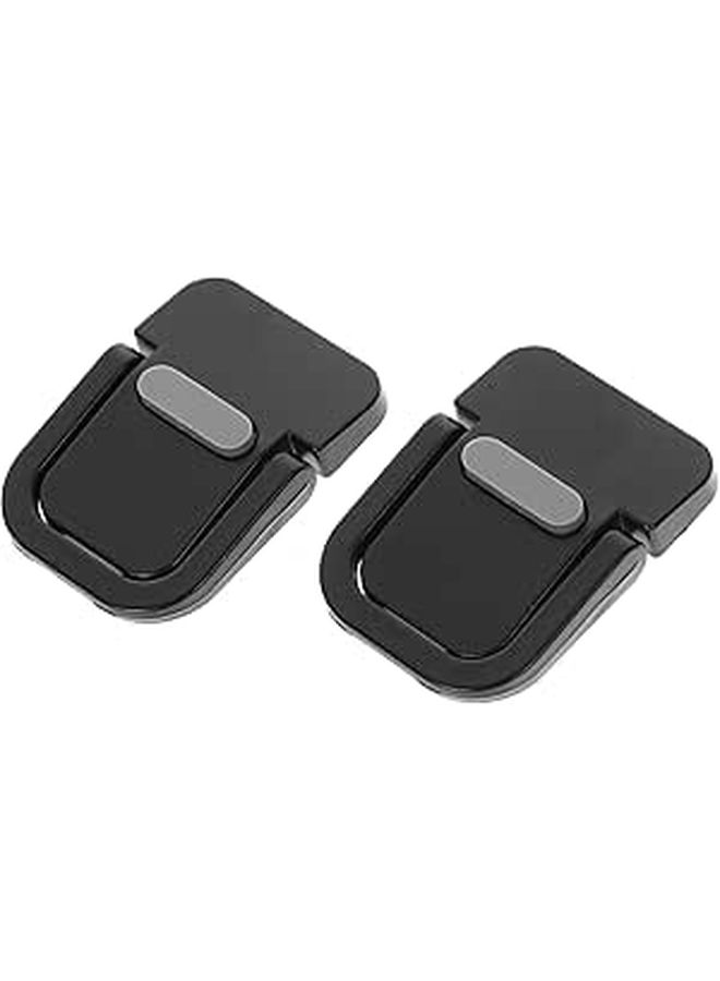 Yardwe 2Pcs Mini Invisible Metal Laptop Stand Riser Black Compact Notebook Cooling Holder for Desk Office and Travel Use - Image 1