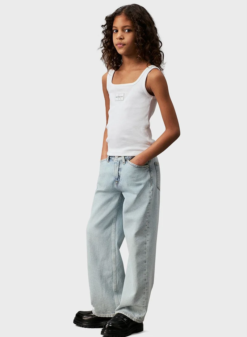 Calvin Klein Jeans Youth Square Neck Tank Top