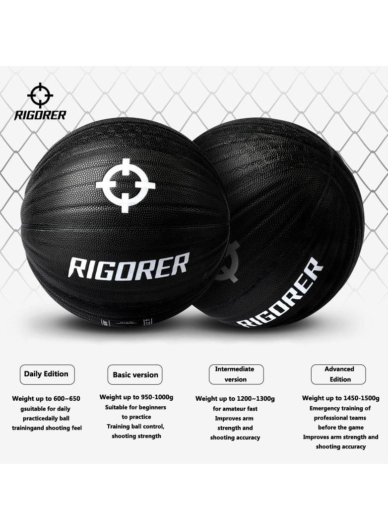 RIGORER  Adult Core Training Weighted PU Basketball 1KG Overweight Competition Gravity Ball No. 7 Dedicated Indoor And Outdoor - Image 2