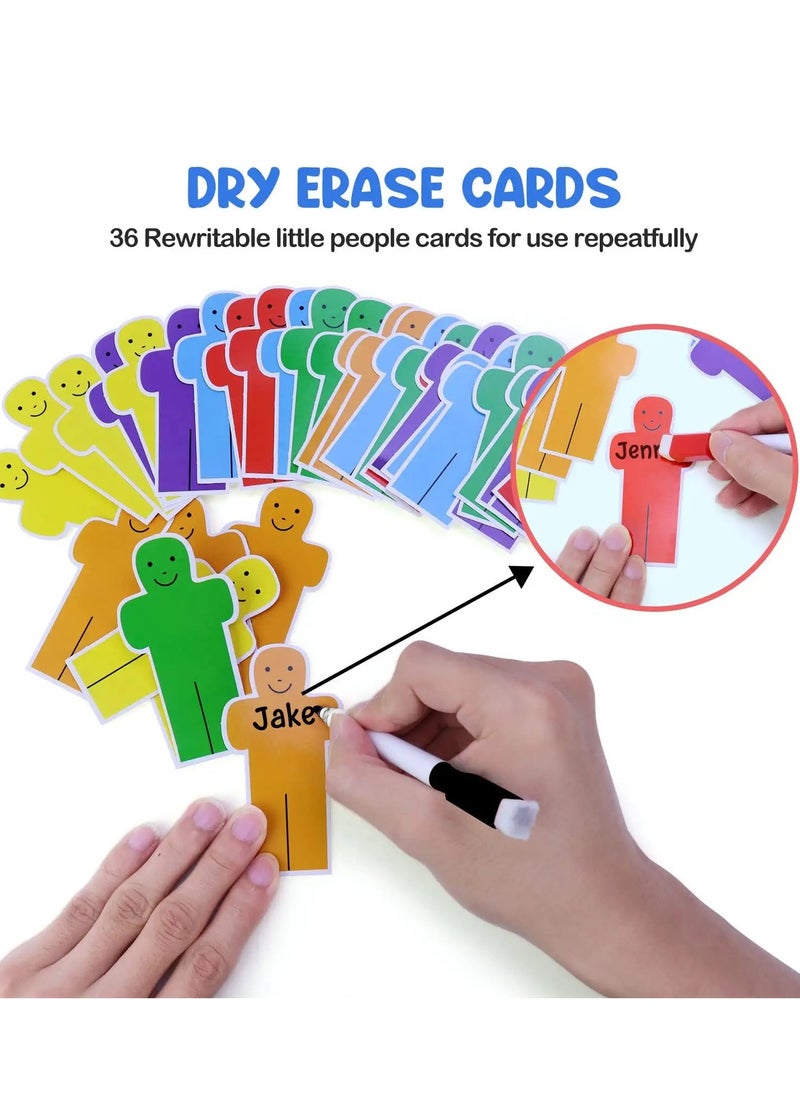 Generic - Classroom Attendance Chart Helping Hands Pocket Chart,durable Classroom Management Pocket Chart for Classroom,homeschool, Classroom Calendar, Preschool Classroom Must Haves - Image 1