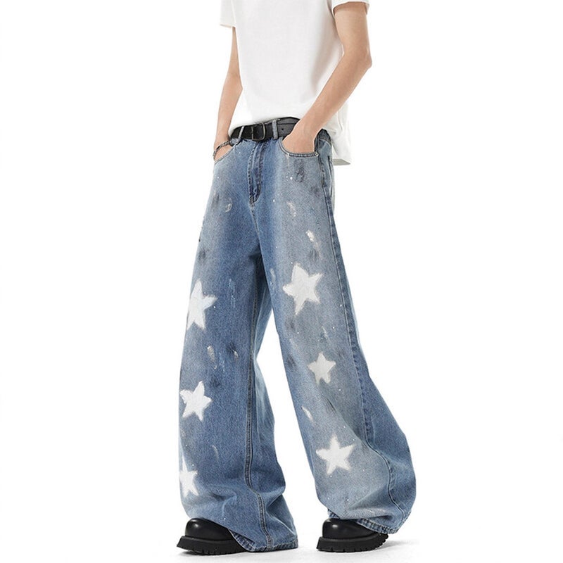 Unisex Classic Denim Jeans Loose Fit Daily Outdoor Wear - Image 5