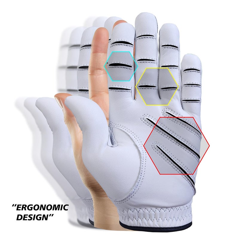 MONKEY GRIP 3D Golf Glove Non Slip Good Grip Line Slice Killer Long Distance All Weather Grip (Man L) - Image 2