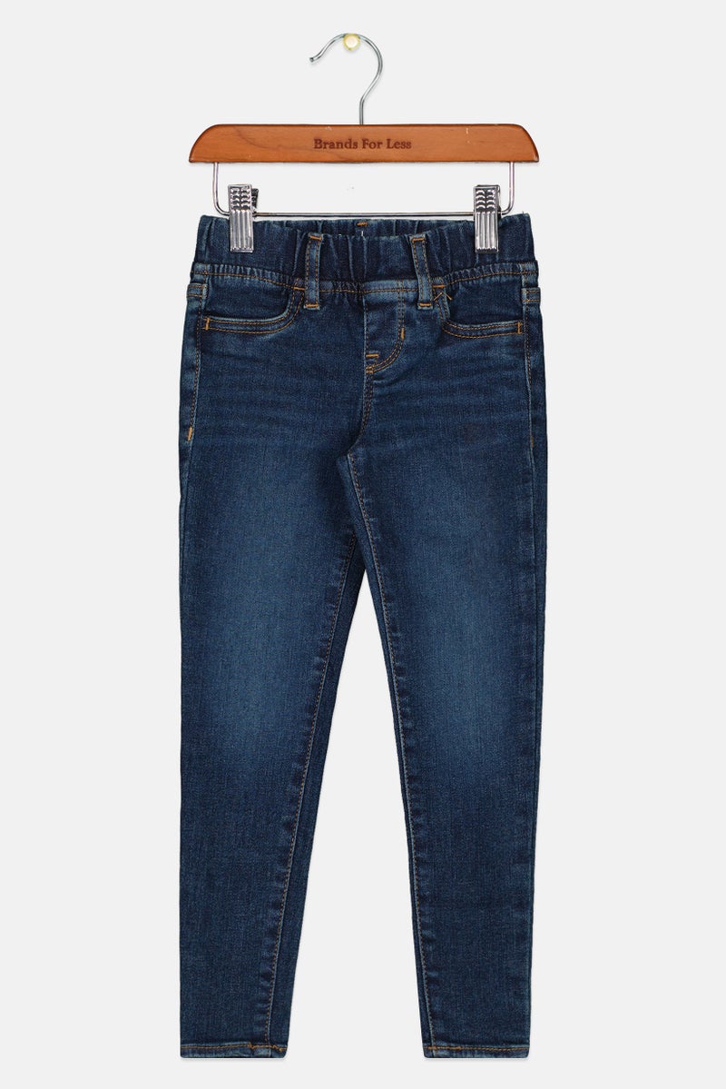 GAP جينز جاجينغ للبنات، غسول، أقصى تمدد، خصر مرتفع، أزرق داكن - Image 1