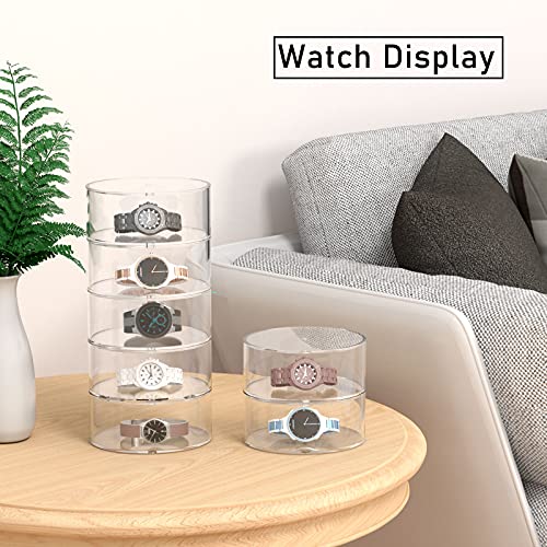 FEMELI Belt Organizer, Acrylic Belt Storage Holder for Closet & Drawer, 5-Layer Stackable Display Case for Belts, Watches, Jewelry and Ties - Image 5
