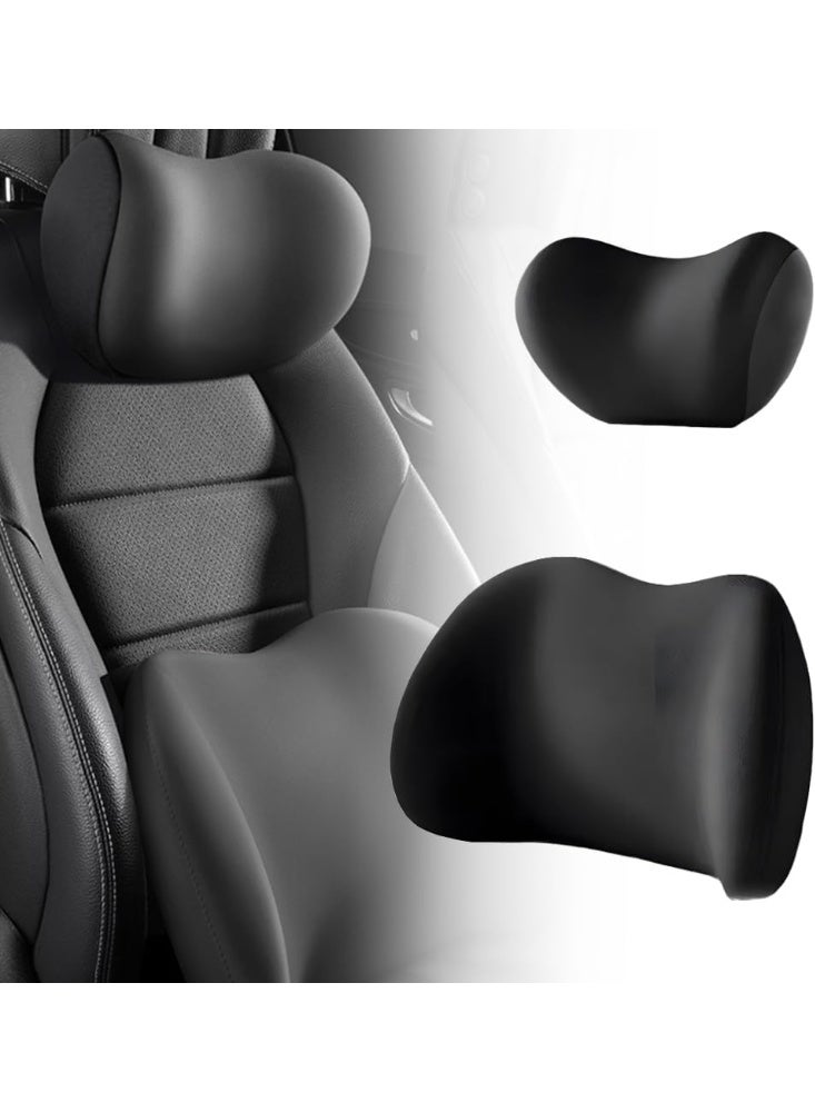 Assafco Memory Foam Universal Car Headrest Neck & Lumbar Support Pillow Set Comfortable Ergonomic Design - Image 2