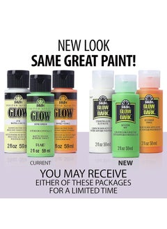 FolkArt FolkArt Glow in the Dark Acrylic Paint (2 Ounce), K2871 Pink  - Image 2