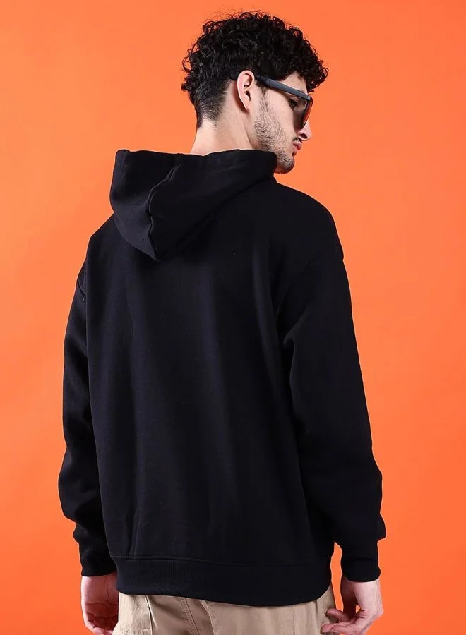 The Indian Garage Co  The Indian Garage Co Men Regular Fit Solid Hooded Full Sleeves Sweatshirt  | Best Price UAE