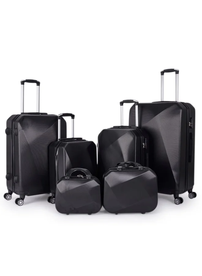 LIMRA Travle bags 6-Piece Trolley Bags Luggage Set Black