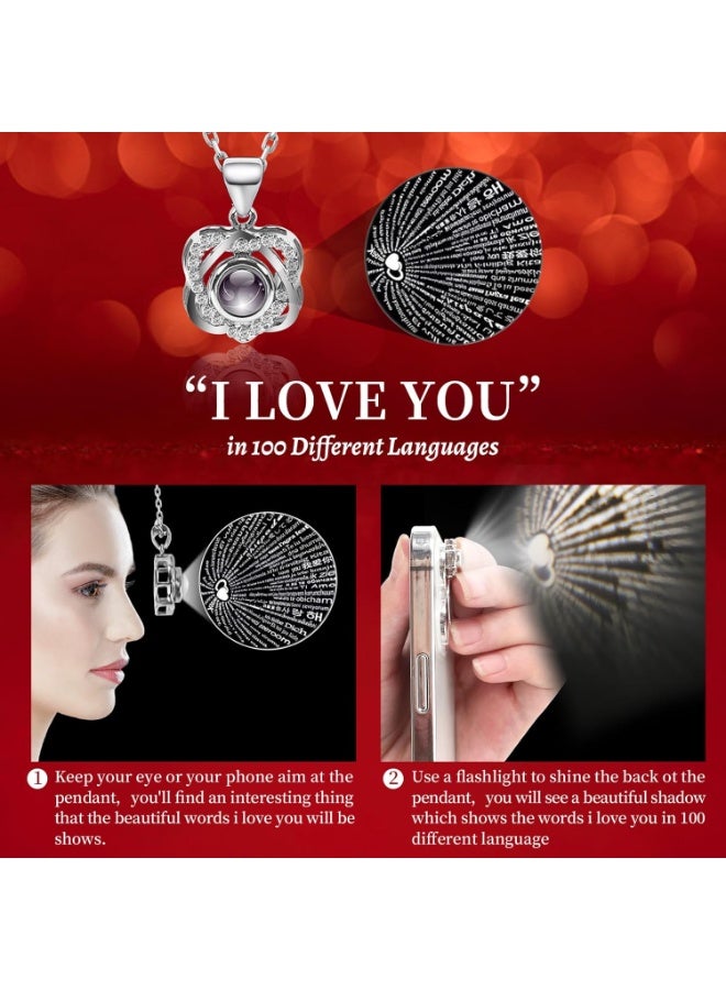 Preserved Purple Real Rose-Eternal Flowers Rose Birthday Gifts for Her Mom Wife Girlfriend Grandma on Valentines Mothers Day Christmas Anniversary Romantic with Heart I Love You Necklace-Purple - Image 3