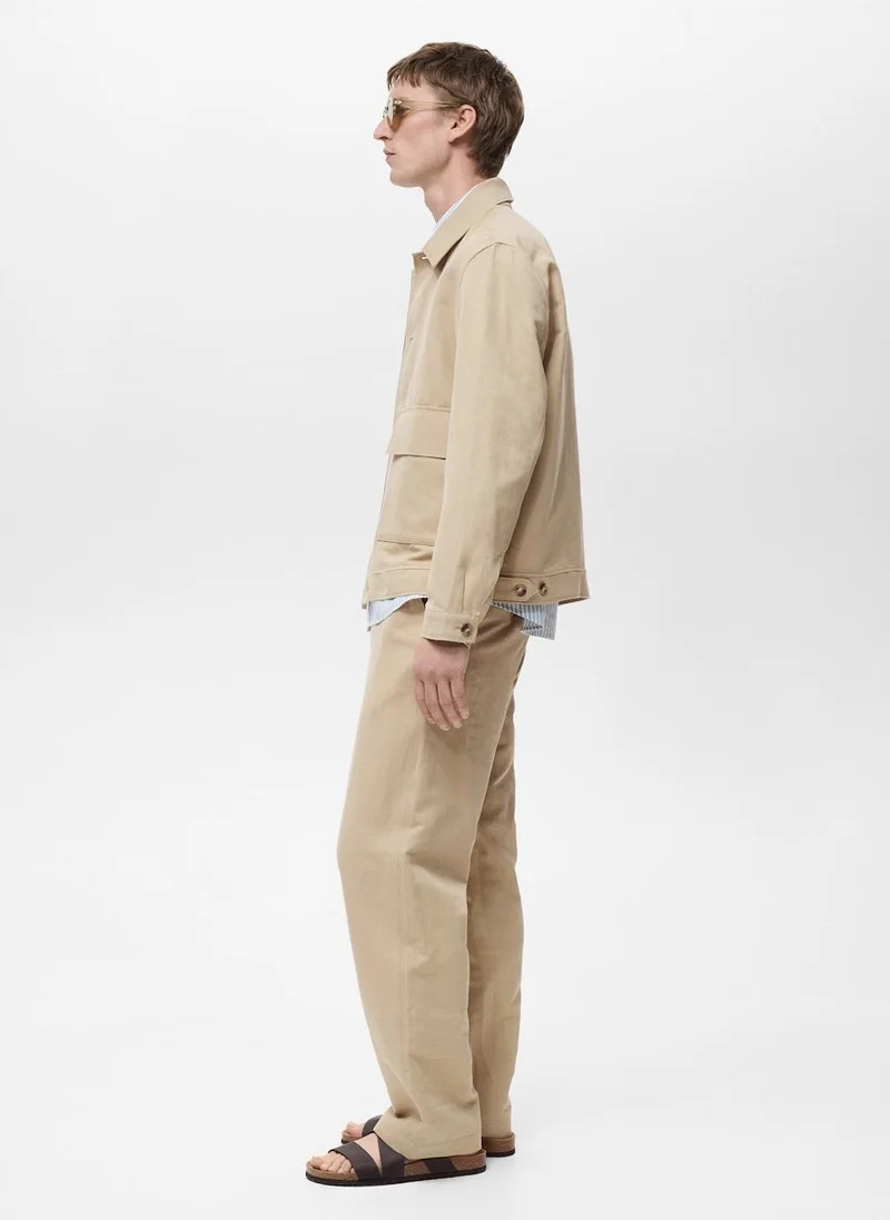 Mango Man Essential Pockets Overshirt