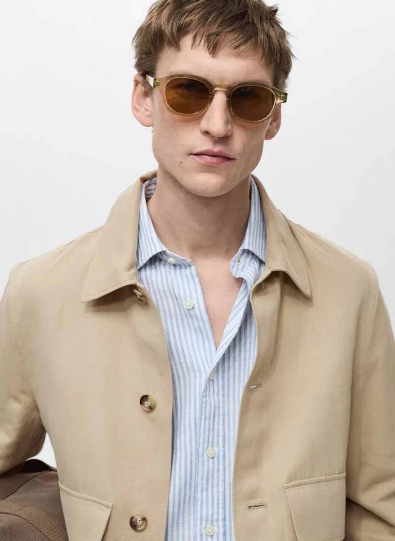 Mango Man Essential Pockets Overshirt