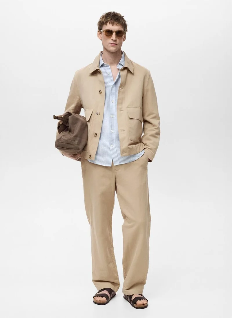 Mango Man Essential Pockets Overshirt