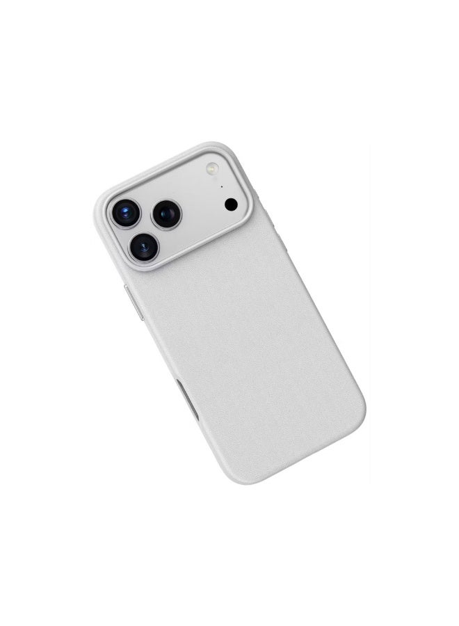 جرين ليون جراب جلدي MagSafe لهاتف iPhone 17 Pro Max، حماية من السقوط والكاميرا، مضاد للخدش، قبضة مريحة - أبيض - Image 2