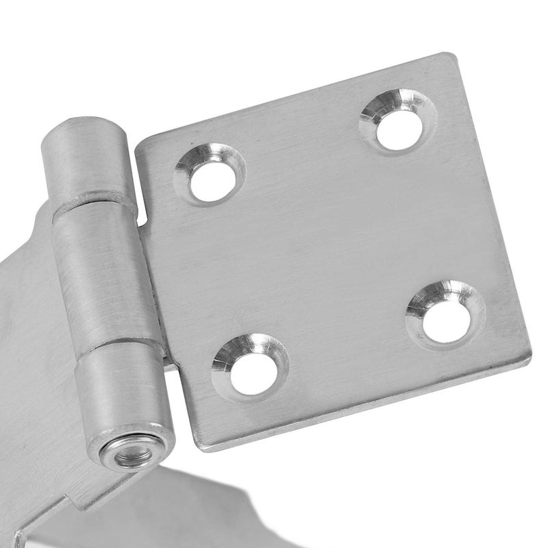 KINJOEK 4PCS 4 Inch Door Hasp Latch 90 Degree, KINJOEK Stainless Steel Right Angle Padlock Hasp, 2mm Extra Thick Security Door Clasp for Push Sliding Barn - Image 4