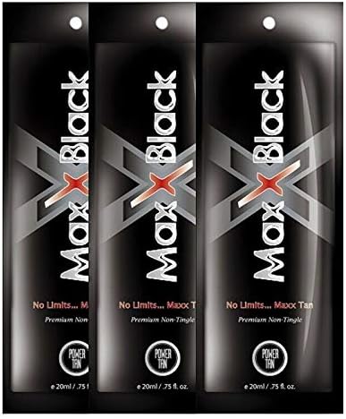 3 SACHETS OF POWER TAN MAXX BLACK TANNING LOTION