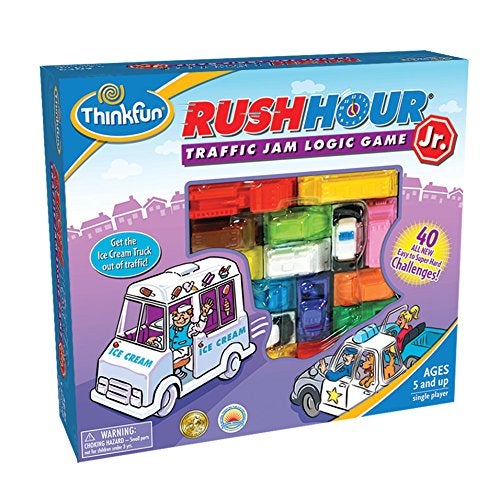 ThinkFun Rush Hour Junior - Classic Traffic Jam Logic Game | STEM Toy for Kids | Engaging Puzzles for Ages 5 and Up | Junior Edition of The International - Image 2