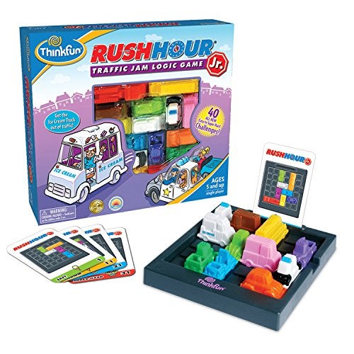 ThinkFun Rush Hour Junior - Classic Traffic Jam Logic Game | STEM Toy for Kids | Engaging Puzzles for Ages 5 and Up | Junior Edition of The International - Image 1