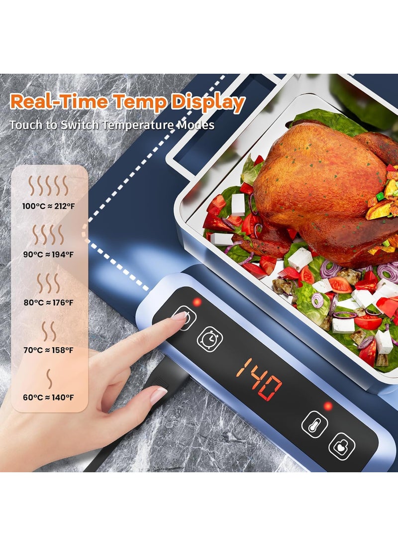 Brikipth Brikipth Food Warming Mat Roll Up Food Warmer with Fast Even Heating PremiumGrade Silicon Material 3 Temperature Settings Auto ShutOff Versatile Food Warmers for Partiesand Home Use  - Image 2