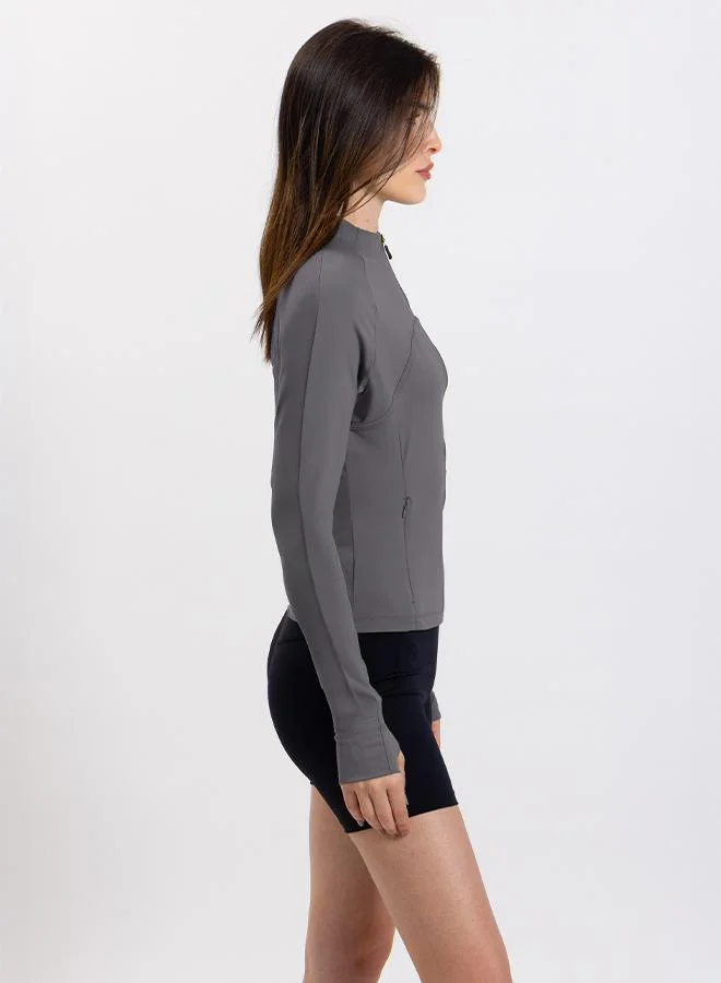 SHAPES SOFT ZIP-UP TOP