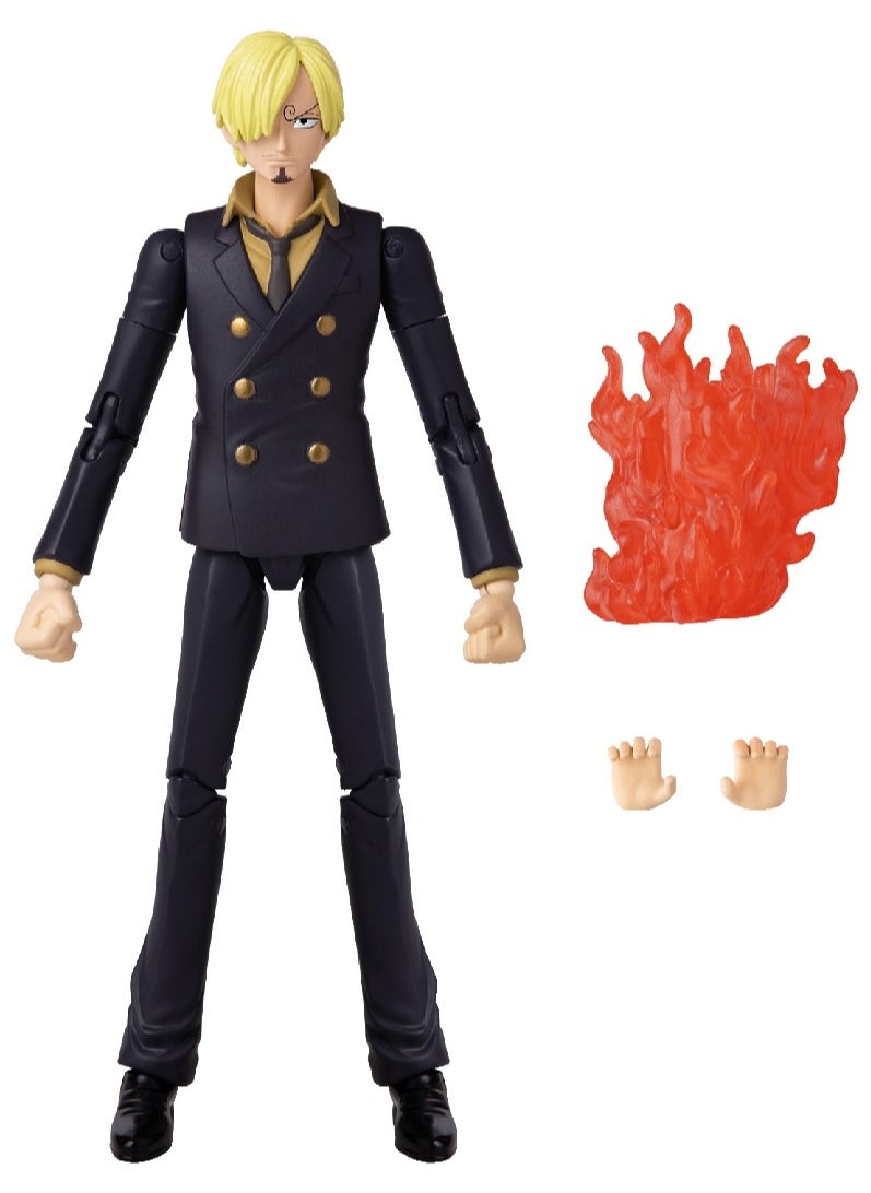Bandai Anime Heroes One Piece Sanji 7-Inches | Collectible Action Figure | Interchangeable Hands | Perfect Gift for Collectors, Manga & Anime Lovers!  - Image 2