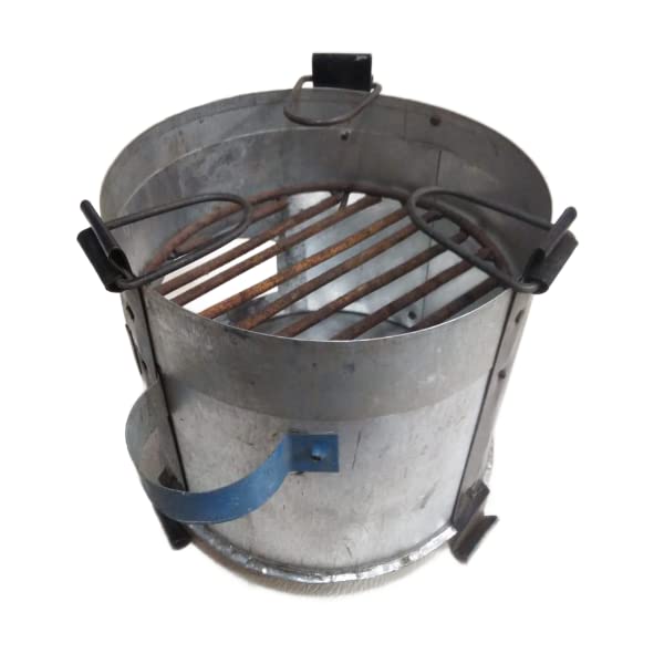 أك كريشنز سيغدي حديد تقليدي ثقيل مع مقابض حديدية، فرن طهي مثالي للشواء، رماد للطهي في المنزل والمطبخ، الحجم 20x20 سم - Image 4