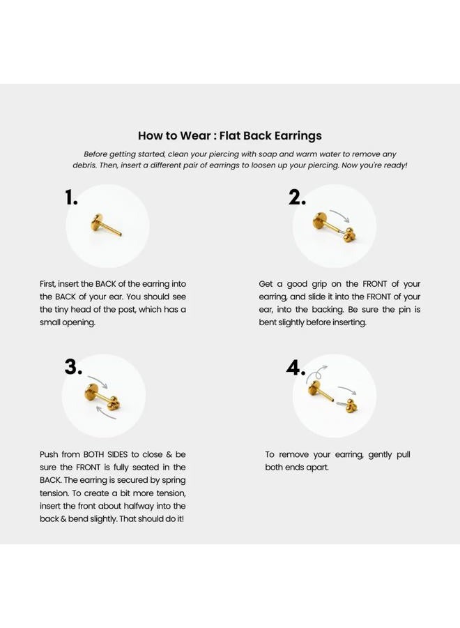 NONTAI Small Stud Earrings 20G/18G/16G Dainty Flat Back Earrings Unthreaded Cartilage Tragus Piercing Jewelry Shell Nose Helix Jewelry, 18ga(1.0mm), Titanium, No Gemstone - Image 2