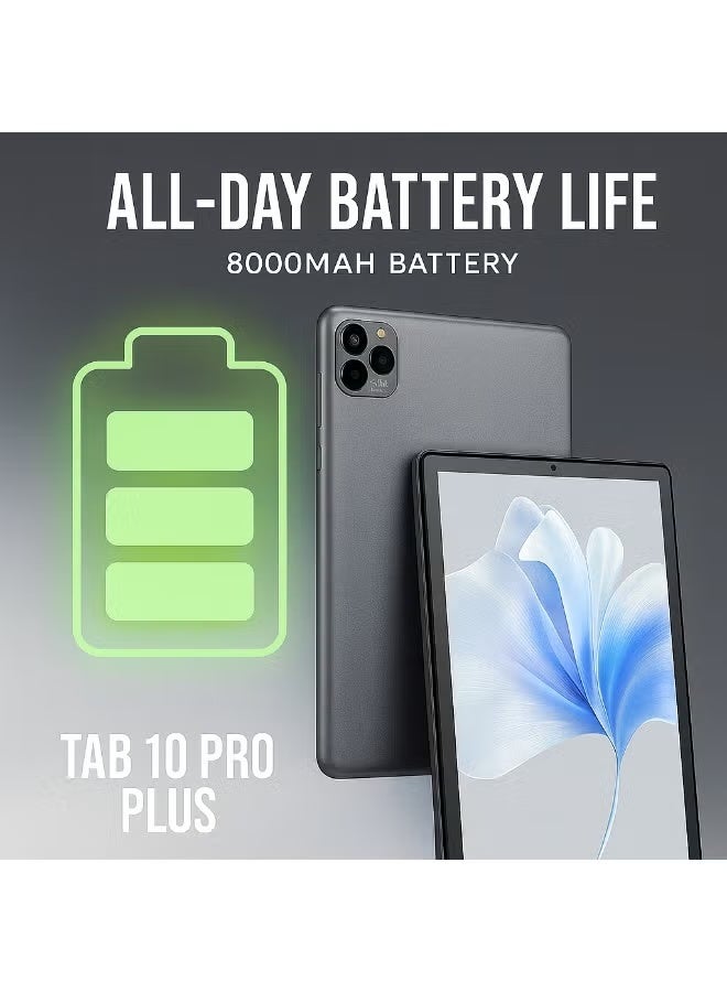Oteeto TAB 10 Pro Plus (Grey) – 10.1-inch HD Display | 8GB RAM + 512GB ROM | Android 15 | Quad-Core | 13MP + 5MP Camera | 8000mAh Battery | WiFi + SIM | Free Keyboard, Cover & Mouse - Image 5