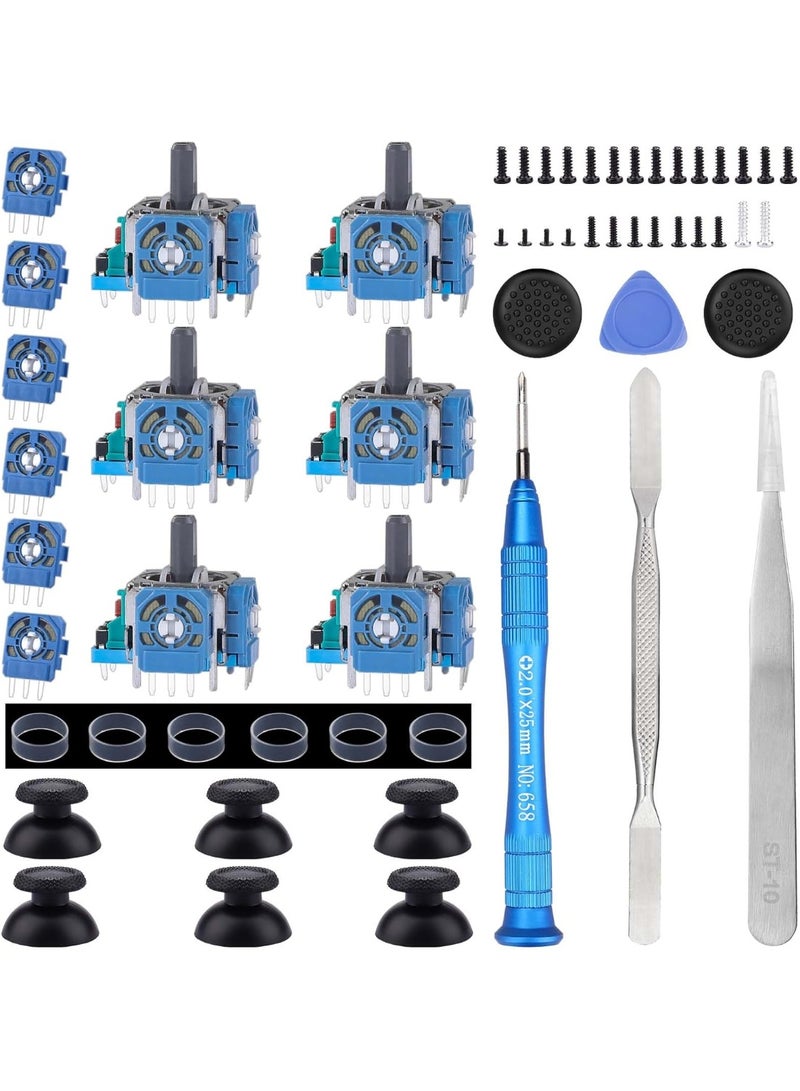 6pcs Analog 3D Joysticks Replacement for PS5 Controller, Joysticks Part with Repair Screwdriver Kit for Playstation 5 DualSense Controller - Image 4