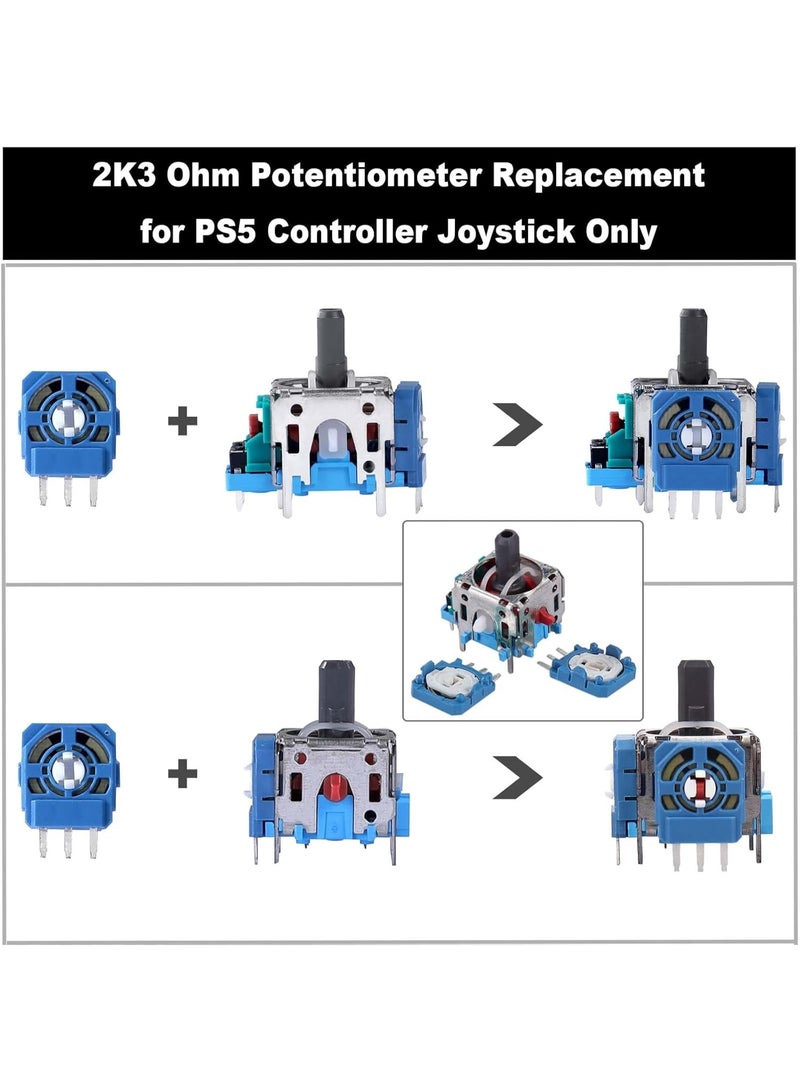 6pcs Analog 3D Joysticks Replacement for PS5 Controller, Joysticks Part with Repair Screwdriver Kit for Playstation 5 DualSense Controller - Image 5