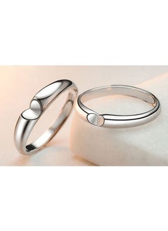 Y&D 925 Sterling Silver Heart Shaped Couple Ring  - Image 3