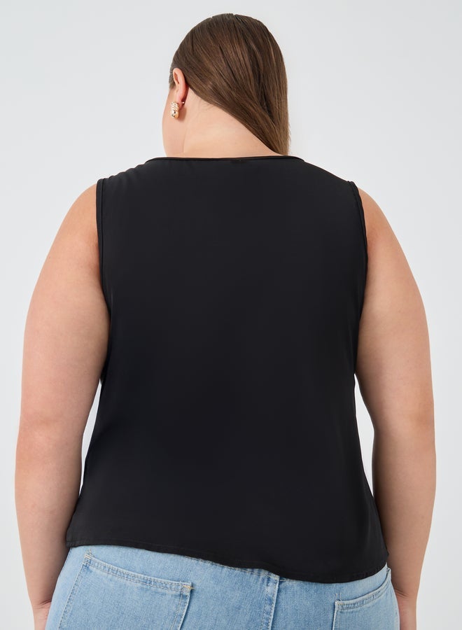 Styli Plus Size Solid Sleeveless Top - Image 4