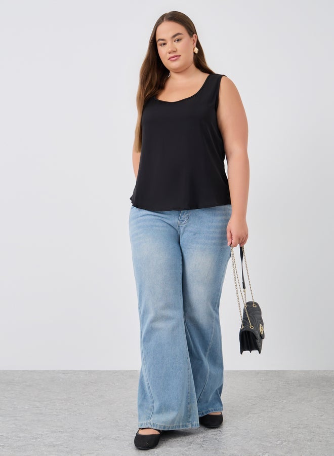 Styli Plus Size Solid Sleeveless Top - Image 2