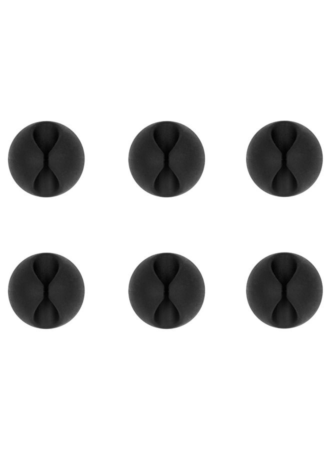 Anchor One Desk Cable Organizer Clip Set – 6-Piece Silicone Cable Holders for Desk, Wall & Workspace | Cord Management for USB, Charger, Laptop, PC & Accessories | Reusable & Adhesive