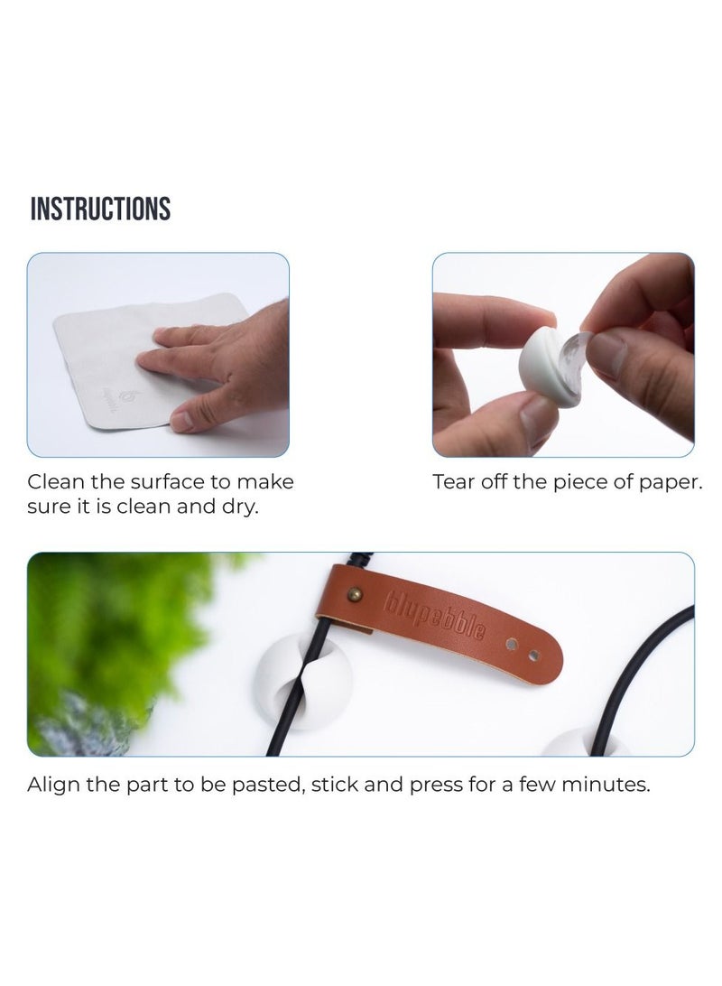 blupebble Anchor One Desk Cable Organizer Clip Set – 6-Piece Silicone Cable Holders for Desk, Wall & Workspace | Cord Management for USB, Charger, Laptop, PC & Accessories | Reusable & Adhesive - Image 4