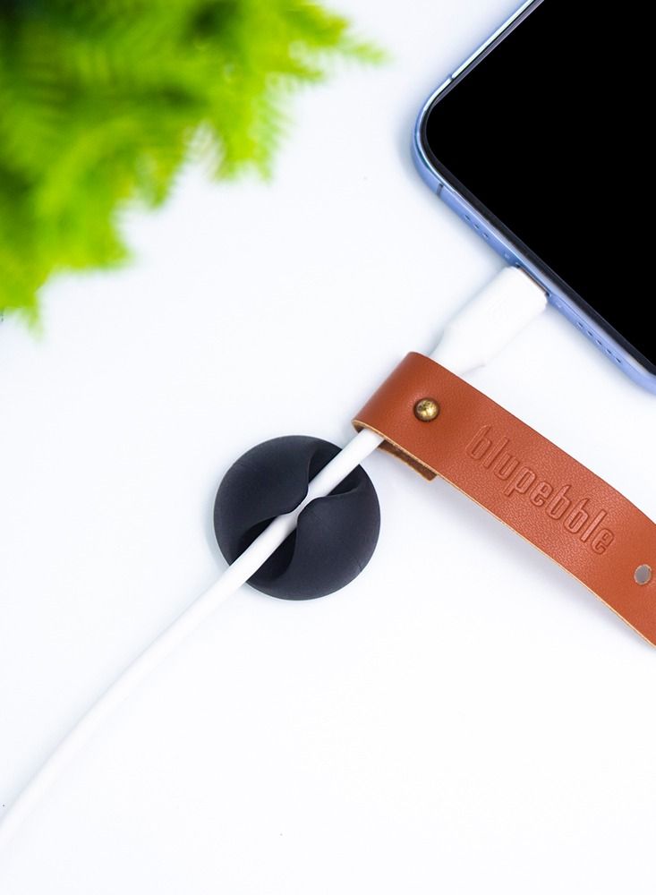 blupebble Anchor One Desk Cable Organizer Clip Set – 6-Piece Silicone Cable Holders for Desk, Wall & Workspace | Cord Management for USB, Charger, Laptop, PC & Accessories | Reusable & Adhesive - Image 5